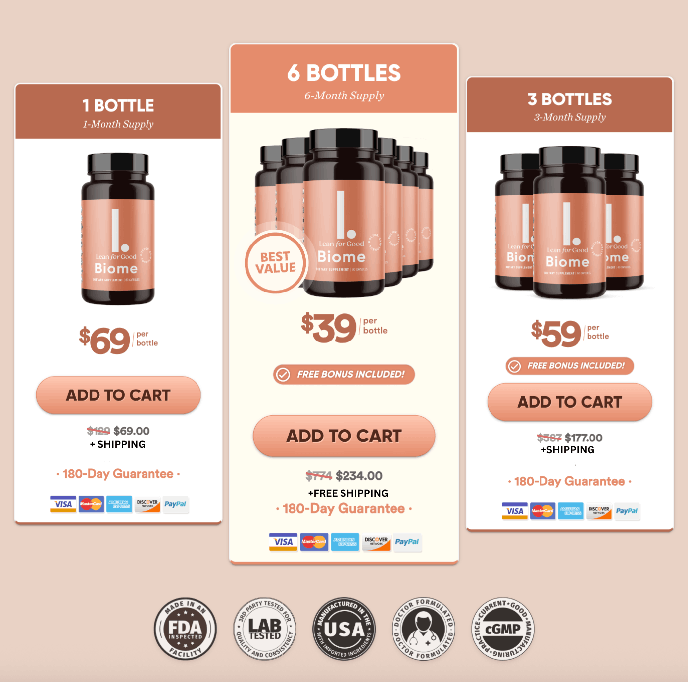 LeanBiome-pricing